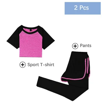 Kobiety oddychający strój sportowy stałe sportowe koszulki spodnie spodenki joga zestaw odzież fitness jogging siłownia zestaw odzież sportowa strój sportowy