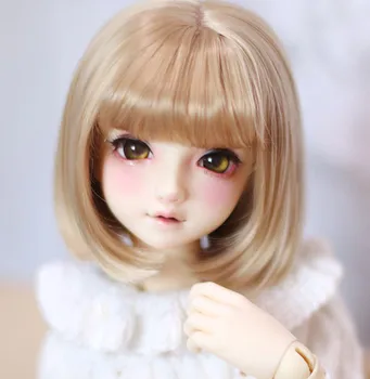1/3 BJD doll wigs High temperature wire pear curly wigs with air bang for 1/3 BJD MDD DY doll accessories