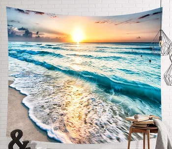 CAMMITEVER błękitne morze słoń Indyjski gobelin Aubusson kolorowy drukowany wystrój Mandala boho ścienny dywan Czech plaża podkładki podkładka