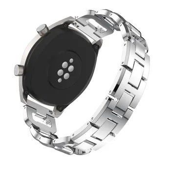 Luksusowy rhinestone pasek do Huawei watch GT metal wymiana bransoletka Samsung Galaxy zegar 46 mm inteligentny pasek wielorowkowy
