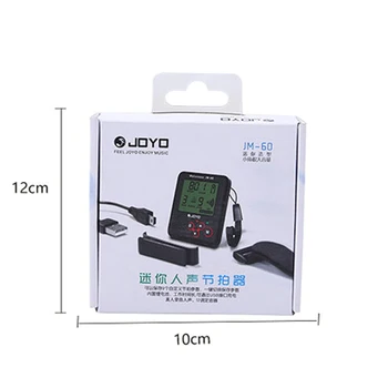 JOYO JM-60 Clip-on Digital LCD Mini Metronome Small Size Real Voice Loud Sound Metronomo for Guitar Piano Parts Accessories
