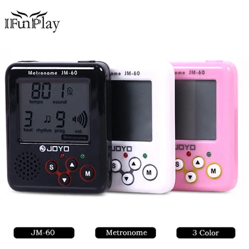 JOYO JM-60 Clip-on Digital LCD Mini Metronome Small Size Real Voice Loud Sound Metronomo for Guitar Piano Parts Accessories