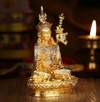 15 cm wysokości # grecko-buddyjskiej maskotka domowego biura skuteczna ochrona rodziny # Nepal, Tybet, Indie Posąg Buddy Padmasambhawa