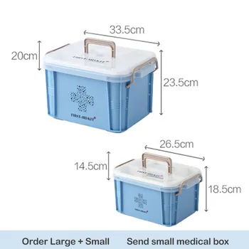 Organizator Apteczki Pierwszej Pomocy, Plastikowe Pudełko Do Przechowywania Medyczny Skrzynka Wielowarstwowa Dot Nordic Family Organization Box