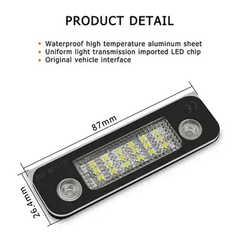 2szt 6000K Biały tablicy rejestracyjnej światło żarówki 12V car LED tablicy rejestracyjnej światła do Ford Fusion Fiesta Mondeo akcesoria samochodowe