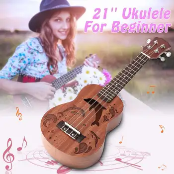 21 Calowy Piękny Palisander Soprano Ukulele 4 Struny Mini Gitara 15 Sposobów, Idealny Instrument Muzyczny Prezenty Dla Początkujących