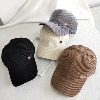 202010-mayfanji classic solid corduroy letters leisure baseball hat men women leisure visors cap