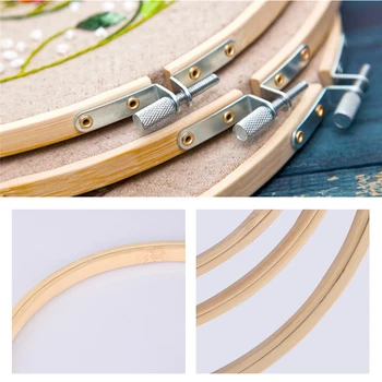 10 szt./kpl. 13 cm/15 cm praktyczna haft obręcze ramka zestaw bambus drewniane haft pierścienie do DIY haftu igły rzemieślnicze narzędzia