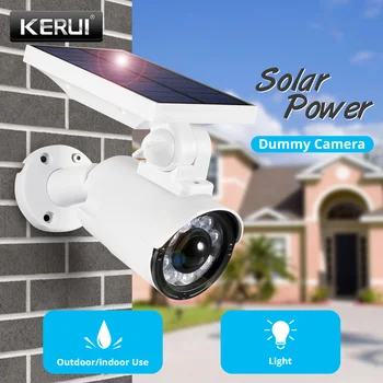 KERUI fałszywa kamera LED White light lampa energia słoneczna z akumulatorem realistyczny wygląd wodoodporna strona bezpieczeństwo bezprzewodowa kamera Manekin