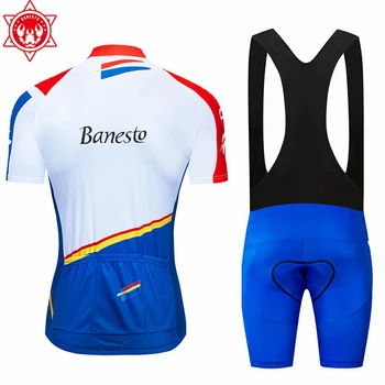 Banesto Cycling Jersey 2020 Pro Team Men Cycling Set Racing Bike Clothing Suit Oddychającym Mountain Bike Clothing Sportwears
