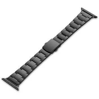 Wymienne paski do Apple Watch band 44mm 42mm Series 4 5 3 Bransoleta ze stali nierdzewnej Metal Link do mc 38mm 40mm pasek