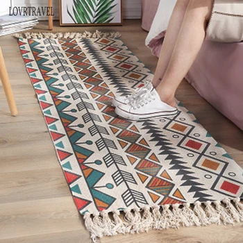 Czeski bawełna i len pędzelkiem dywan dywan drzwi sypialni dekoracyjne tkaniny koc herbata salon dywan teren decor dywan