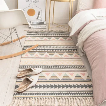 Czeski bawełna i len pędzelkiem dywan dywan drzwi sypialni dekoracyjne tkaniny koc herbata salon dywan teren decor dywan