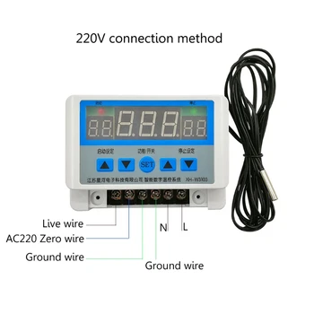 XH-W3103 AC 220V Max 6600W cyfrowy termostat 30A regulator temperatury przełącznik 875F