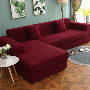 Wino czerwone диванное ręcznik miś elastyczny pokrowiec kanapy do salonu antypoślizgowy narożny kosz plażowy Slipcover 1/2/3/4-Seat
