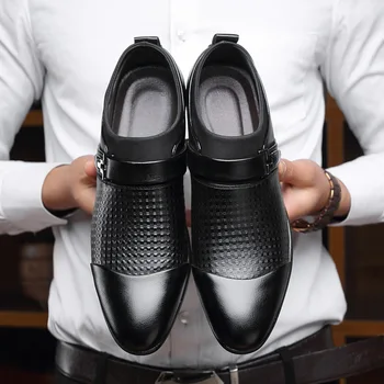 REETENE 2019 sukni buty ślubne skóra Włochy, ostrym nosem, męskie buty ślubne partia buty męskie оксфорды