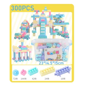 DIY bloki duży rozmiar 300 szt makaroniki kolor edukacyjne kreatywne klocki dla dzieci prezent na urodziny gorące zabawki dla dzieci