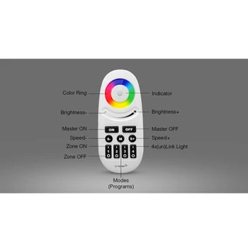 Miboxer FUT095 2.4 GHz 4 Zone RF RGBW Wireless Remote Touch Screen LED Remote Controller Ściemniacz LED Bulb or LED Strip Light Tape