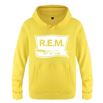OUT OF TIME - R. E. M. Rock Band Sweatshirts Men 2018 Mens Hooded Fleece Pullover Hoodies