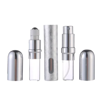 MUB 5 ml cienka mgła perfumy spray butelki mini Roll-on olejek butelka do podróży pusty pojemnik kosmetyczny dwufunkcyjny natryskowy