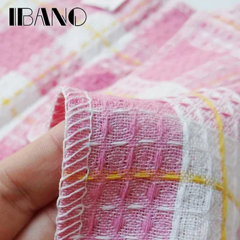 IBANO bawełna ręcznik kuchenny plaid pano de prato ekologicznie czyste ręcznik kuchenny masowy herbaciane ręcznik wiele środków czyszczących 4 szt./kpl. OEM