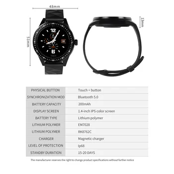 E1 2020 New Fashion 18 Languages in Smart watch Bracelet Watch Band smartwatch IP68 Wodoodporny fitness tracker sportowy krokomierz
