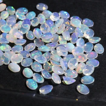 Naturalny birr kolorowe szlif opal owalny 6*8 mm wysokiej jakości naturalnych kamieni 925 srebro biżuteria DIY
