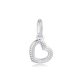 Wąż łańcucha szablon z otwartym sercem zawieszka do bransoletki kobiet zawieszenia nowa dostawa diy 925 srebro wisiorek