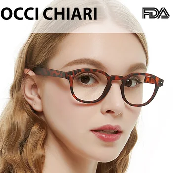 OCCICHIARI okulary oprawki męskie okrągłe okulary przezroczyste okulary damskie zera krótkowzroczność okulary optyczne, okulary para punktów OC5008