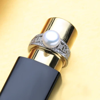 FENASY 925 srebrny pierścień luksusowe naturalne słodkowodne pierścień dla kobiet kobieca partia ślubne wykwintne biżuteria