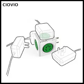 CIOVIO Smart Home Power Cube Socket 5 gniazd adapter Power Strip multi gniazdka telefoniczne