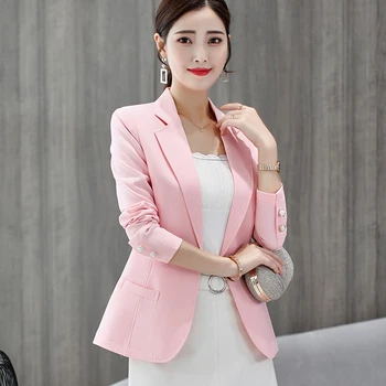Żakiety Damskie 2020 elegancki cienki wypoczynek z długim rękawem, damskie blazer wszystko-Mecz koreański styl Damska z długim rękawem, modny, elegancki codzienny