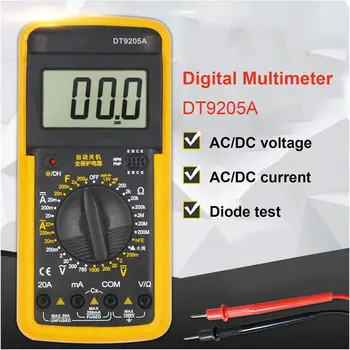 Przenośny cyfrowy DT9205A multimetr 1999 obliczenia AC/DC napięcie prąd rezystancja metr pojemność test diody tester