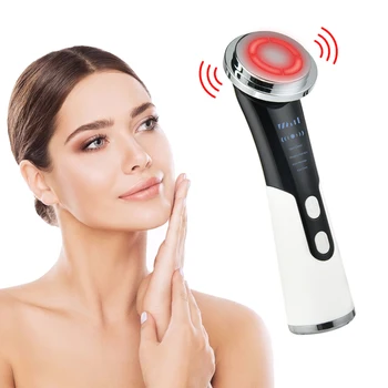 EMS LED Photon Therapy Vibration Massager Skin Beauty Instrument Warm Treatment Massage Face Care Tool Anti Aging Skin Cleaner