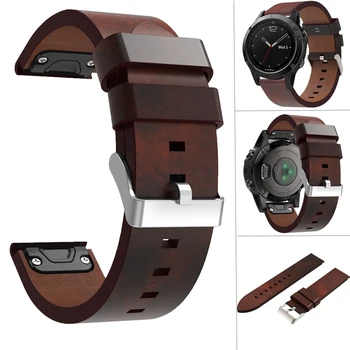 22 mm luksusowy skórzany pasek wymiana watchband szybka regulacja dla Garmin Fenix 5 5 plus /6 6 plus Forerunner 935 945 bransoletka