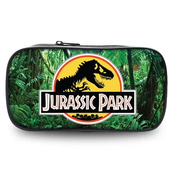Jurassic world park film portfel torba na zamek piórnik kosmetyczka studenci Portfel portmonetka torba chłopcy dziewczyny prezent ołówek uchwyt