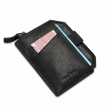 Portfel męski skórzany męskie portfele kredytowe surduty wizytowe krótkie torebka lato z wielofunkcyjnym męski portfel na zamek