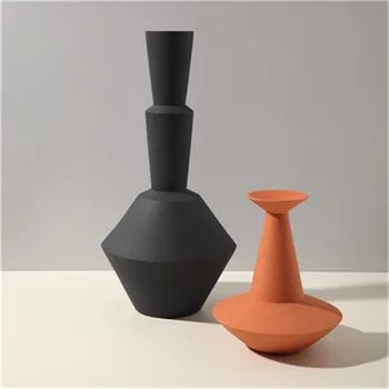 [VIP] Nordic Light luksusowy nieregularna geometria Wazon domowe dekoracja kwiatowa kompozycja ceramiczne rękodzieło planszowa Wazon