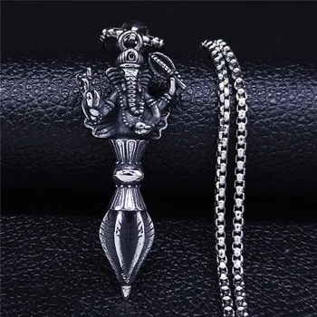 Czech religijny słoń naszyjnik ze stali nierdzewnej łańcuch kobiet kolor srebrny naszyjnik biżuteria kołnierz acero inoxidable NZZ77S04