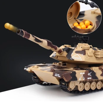 1:32 Wireless RC Car War Tank Vehicle Main Remote Control Tank Electronic Hobby Boy Toys Crawler Car Gift Green-EU Plug