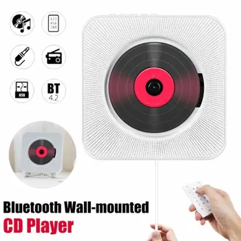 Przenośny odtwarzacz CD ścienny Bluetooth Boombox biuro audio z pilotem nowy