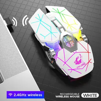 X13 Bezprzewodowa Ładowarka Mysz Mute Luminous Mechanical Mouse-Mice Gaming Kit