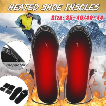 1 para UE 34-40/40-44 rozmiar podgrzewane wkładki do butów elektryczna akumulator grzewcze wkładki z podgrzewaną wodą zimowe nogi ciepły podgrzewacz Pad