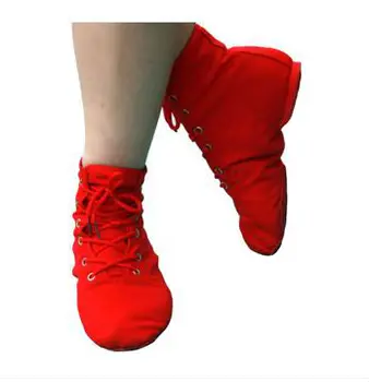 DILEECHI damska jazzowa buty miękka podeszwa Bezpłatna wysyłka czerwony czarny biały płótno płaski obcas