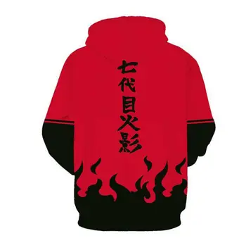 2018 nowe Mężczyźni Kobiety Uzumaki Naruto 3D Print anime Naruto cosplay bluzy Nanadaime Hokage Sweatershirt sweter Bluza S-5XL