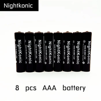 8 szt./lot MH 1.2 V AAA Bateria NI-MH rechargeable battery czarny oryginalny NightKonic