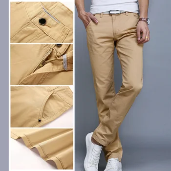 Męska moda biznes dorywczo spodnie bawełniane cienkie proste spodnie wiosna lato długie spodnie dropshipping