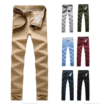 Męska moda biznes dorywczo spodnie bawełniane cienkie proste spodnie wiosna lato długie spodnie dropshipping