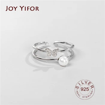 Promocja romantyczna miłość wieczna genialny Cyrkon 925 srebro Kobiet pierścienie na palce dla kobiet z жемчужными ozdoby prezent ślubny