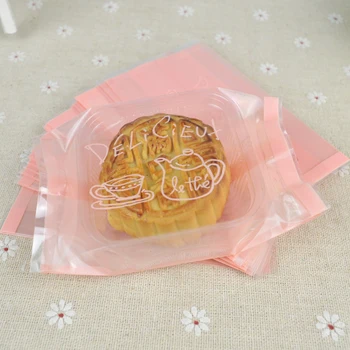 100pcs MoonCake Bag Package Bag Mooncake Packaging Box piękne papierowe pudełka tortu opakowania z tworzyw sztucznych cukierki ciasteczka mydło pakiet
